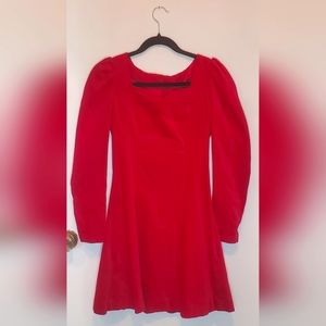 Vintage 60s red velvet cocktail dress